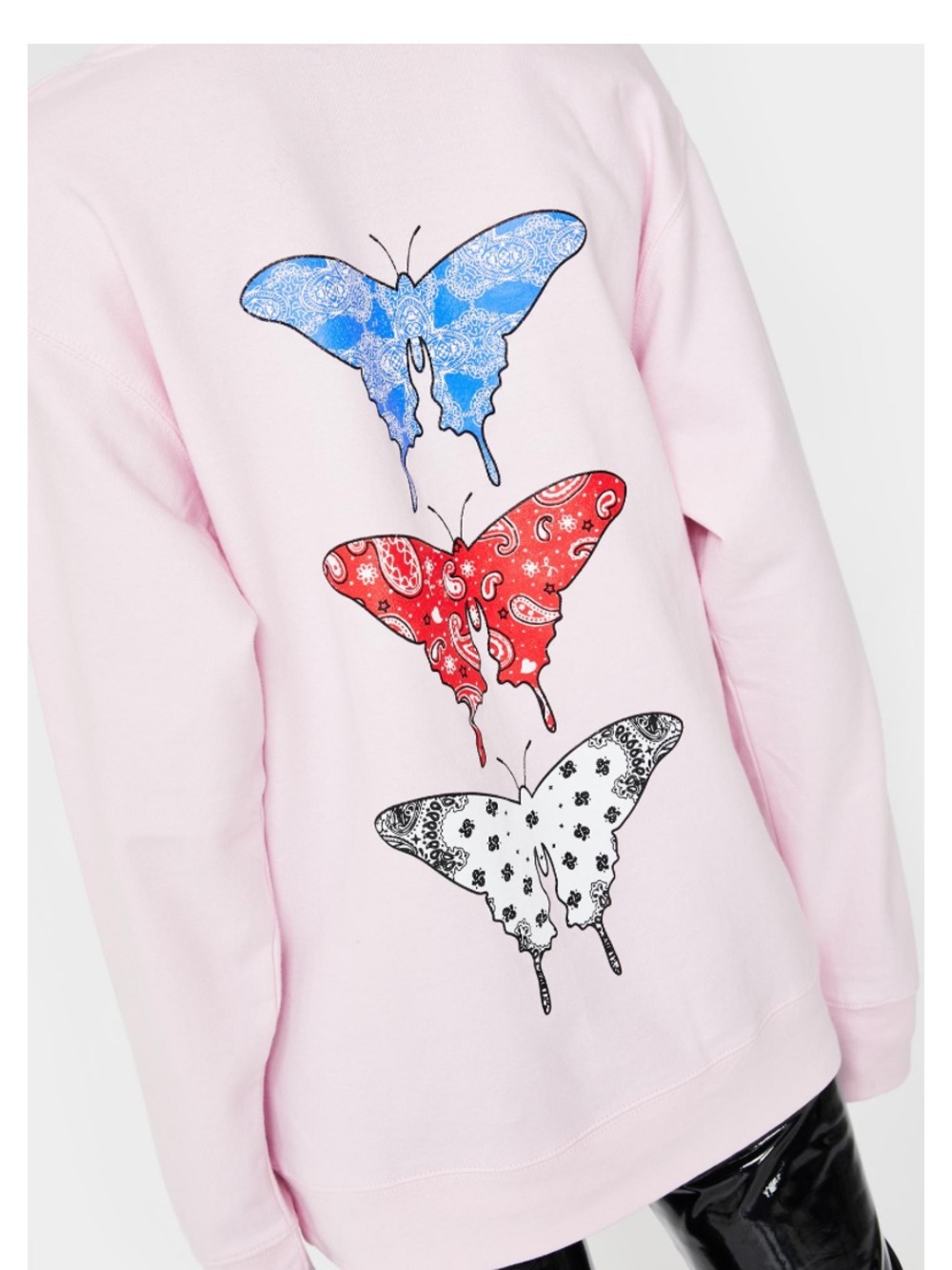Pink Bandanna Butterfly Hoodie